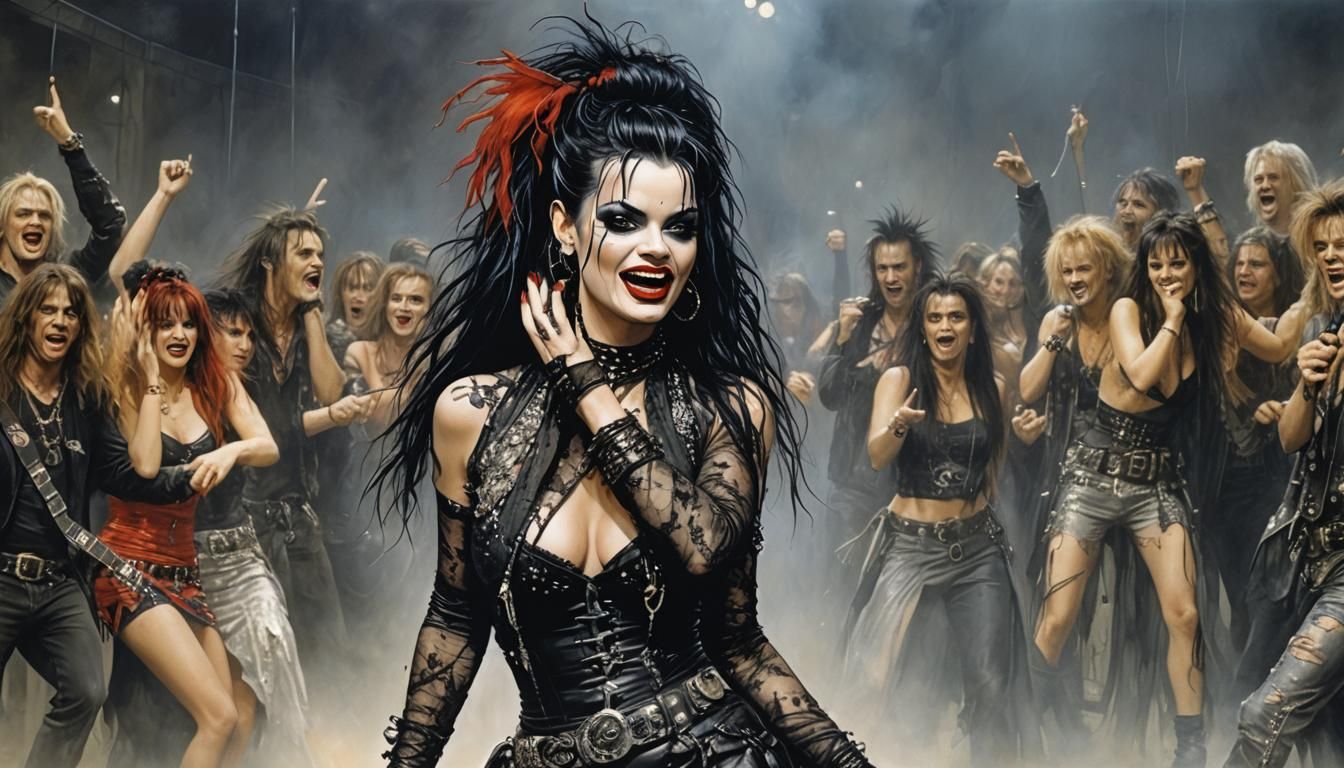 Nina Hagen Live on Stage, in Fantasy Art Style
