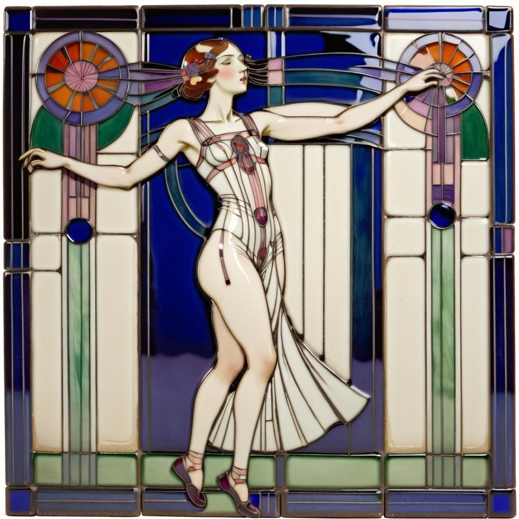 Dancer in Style of Charles Rennie Mackintosh