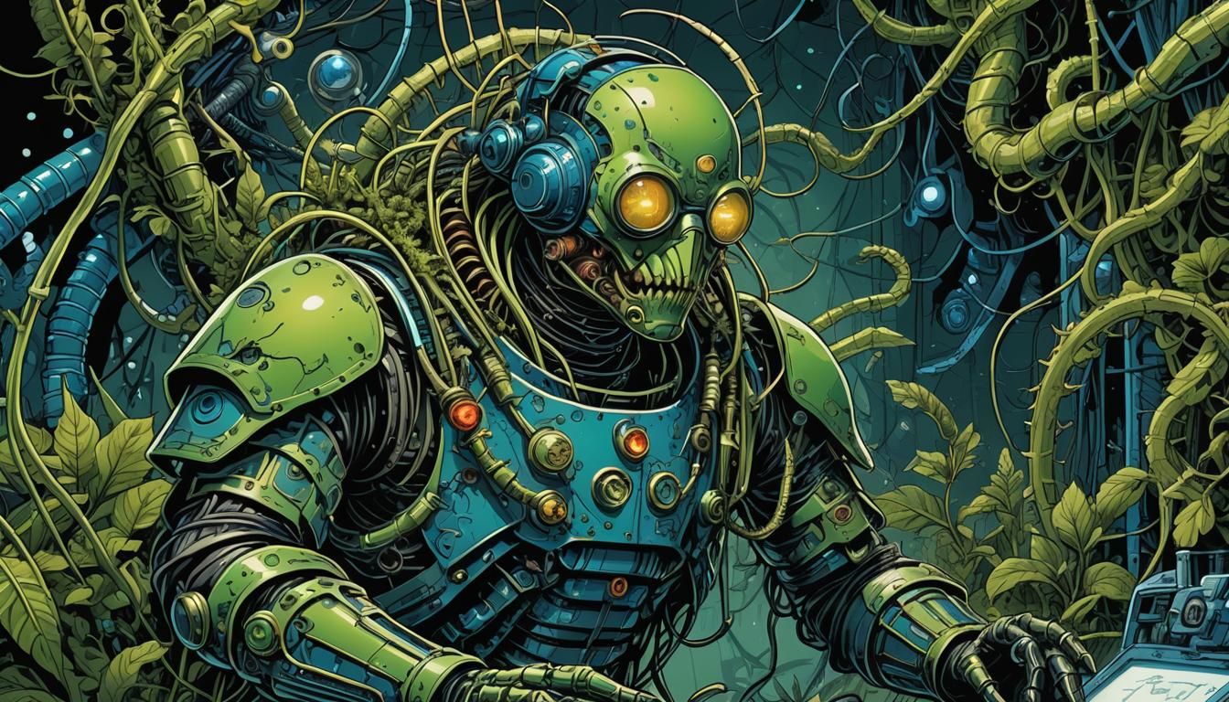 Mad Jeweler in Astro Futurism Comic Style