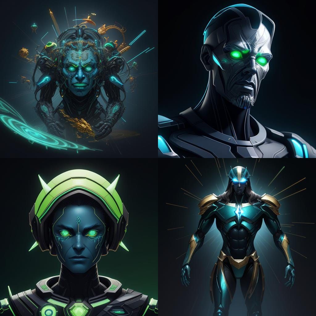 Bio-Mechanic Jesus in Vibrant 3D Render