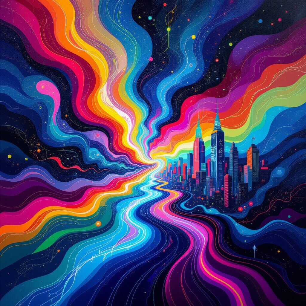 Vibrant Subconscious Mind & Surreal Cityscape in Visionary A...