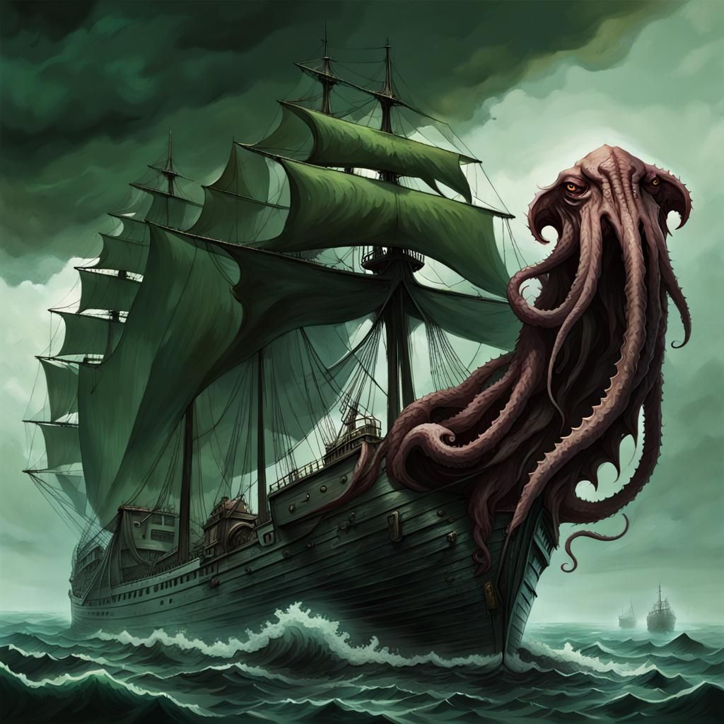 Cthulhu Mythos Beast Devouring Ship