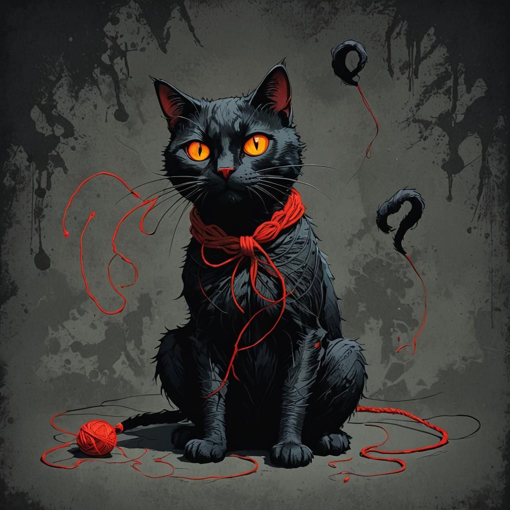 Black Cat Knitting: A Comic Noir Cartoon