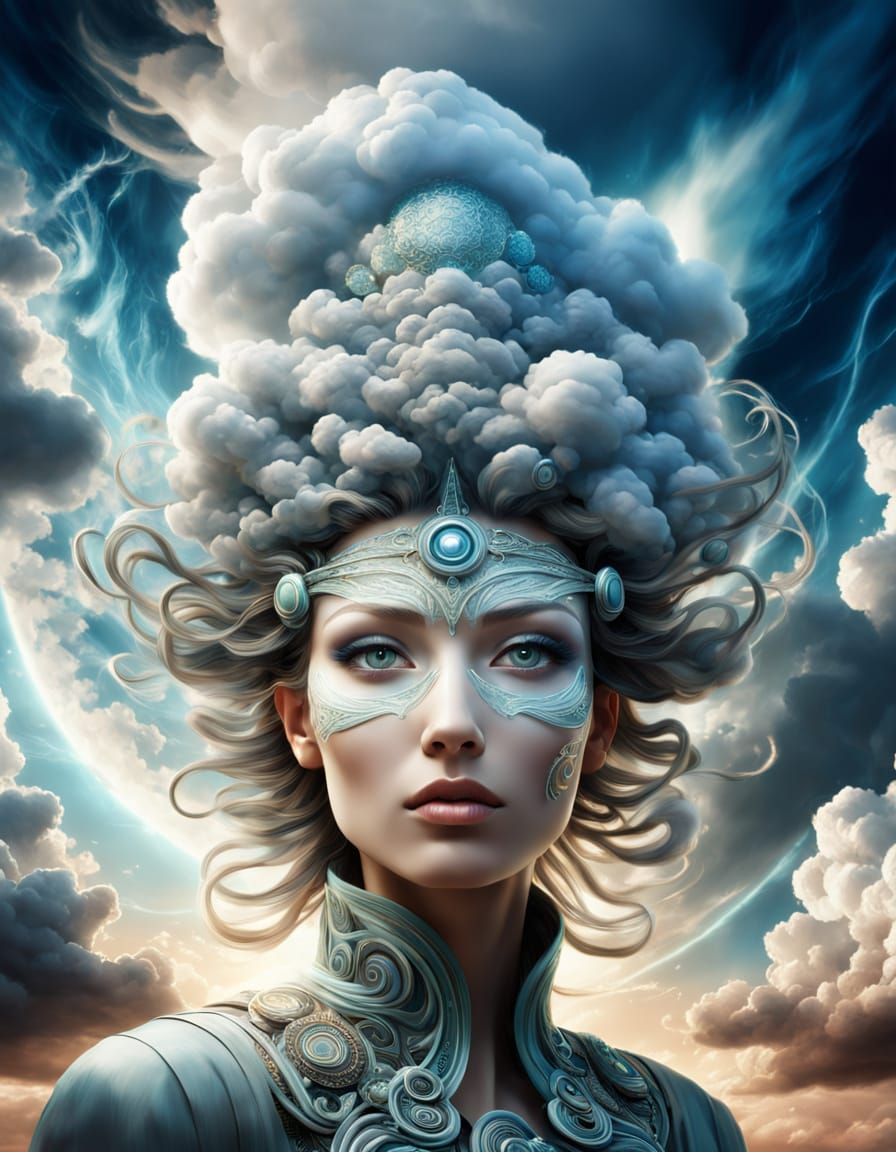 A female sentient cloud