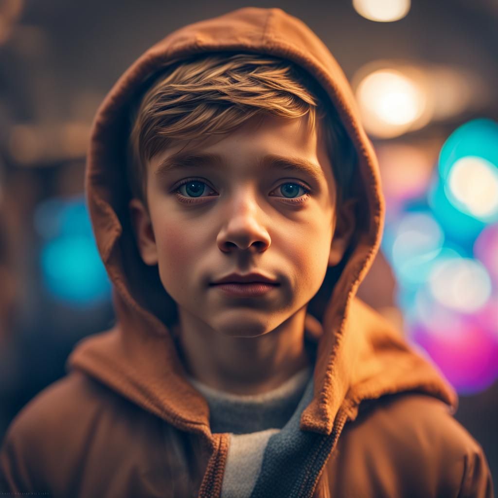 Hyperrealistic Portrait with Bokeh Background