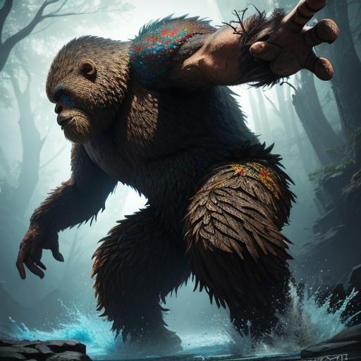 Hyperrealistic Bigfoot in the Wild