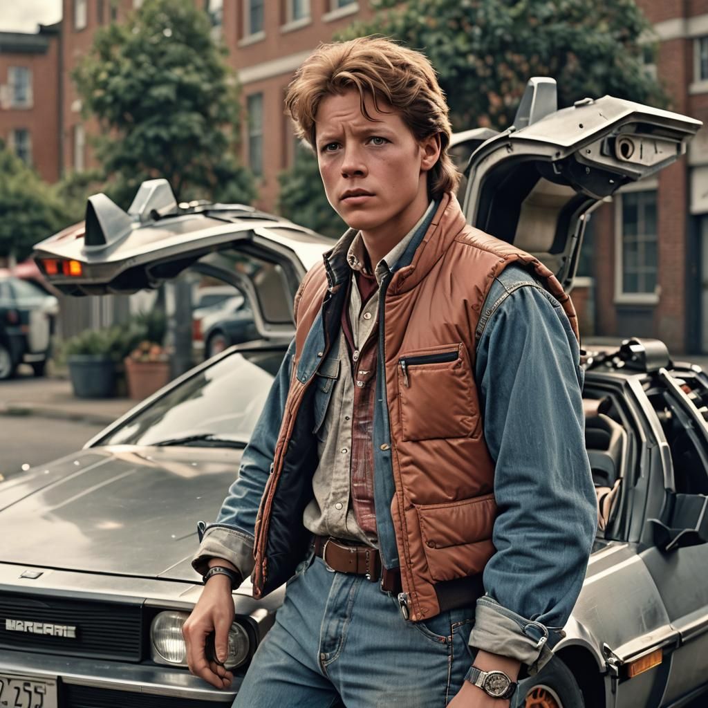 Marty McFly: Eric Stoltz in Hyperrealistic 80s Photo