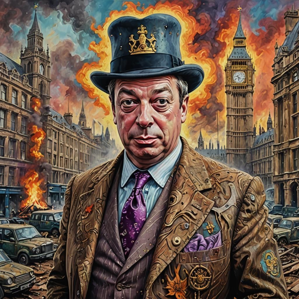 Post-Apocalyptic Churchill in Renaissance Psychedelic Art