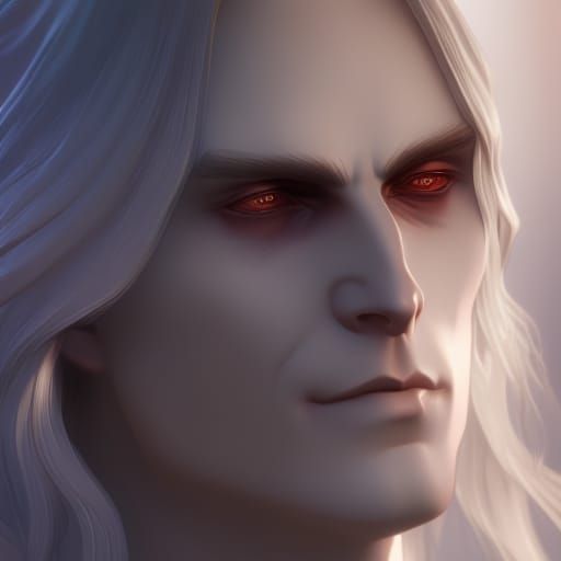 Vampire Lestat Portrait in Art Nouveau Style