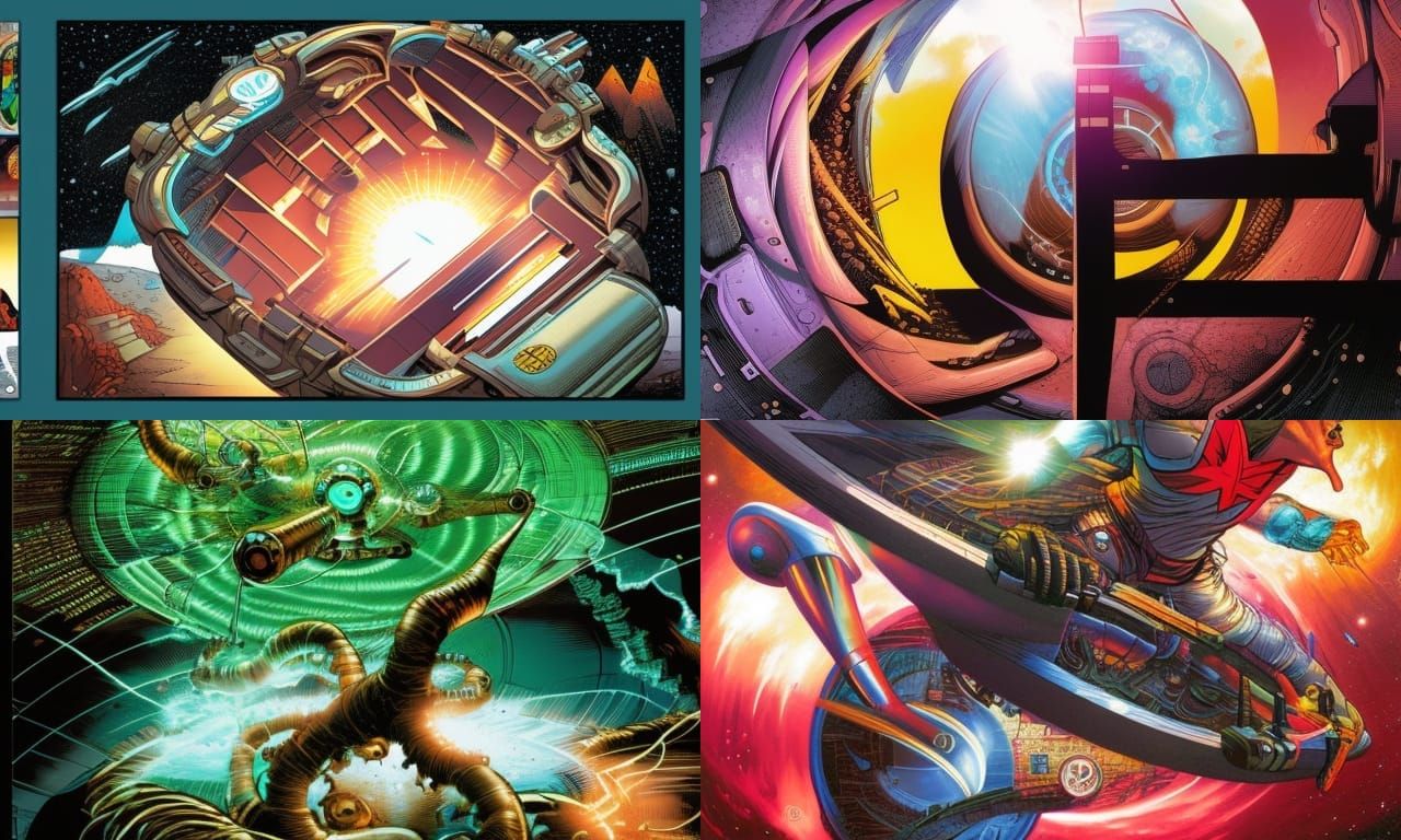 Fusion Reactor in Comic Book Art Style