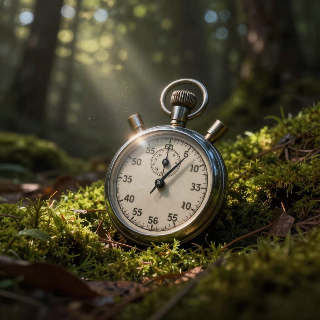 Antique Stopwatch in Forest: Argument for a Creator