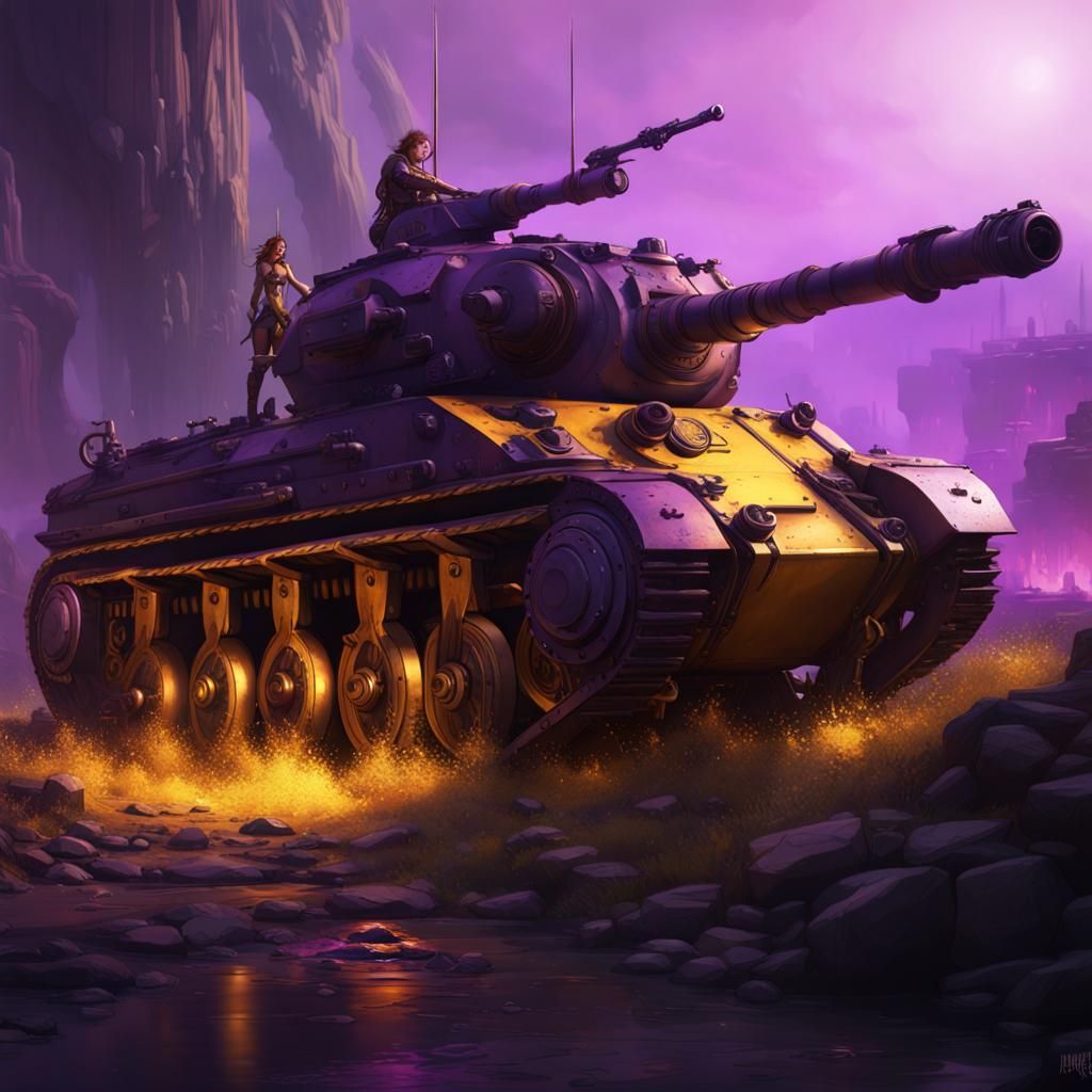 Dark Fantasy Tank Concept Art in 8K Resolution