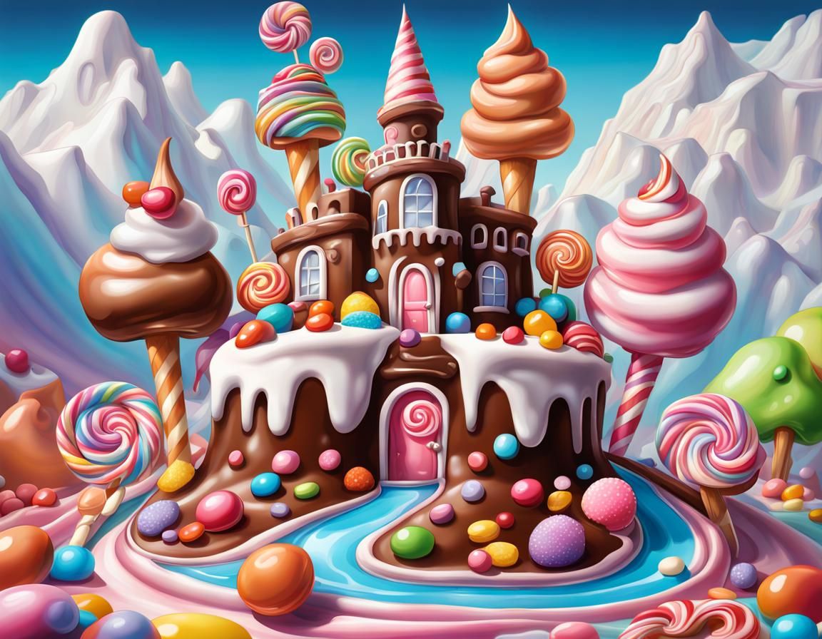 Chocolate Candy Wonderland in Hyperrealistic Digital Art