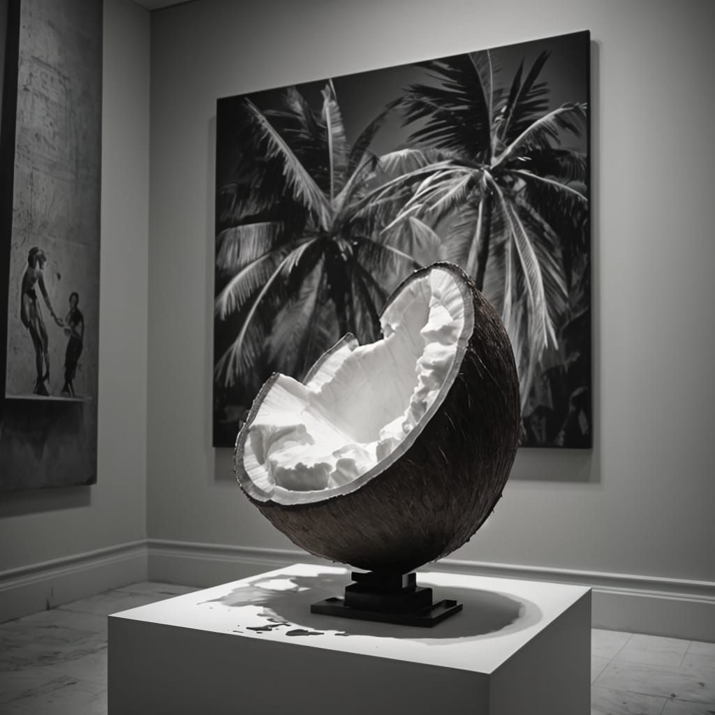 Monochrome Museum Masterpiece of Broken Coconut
