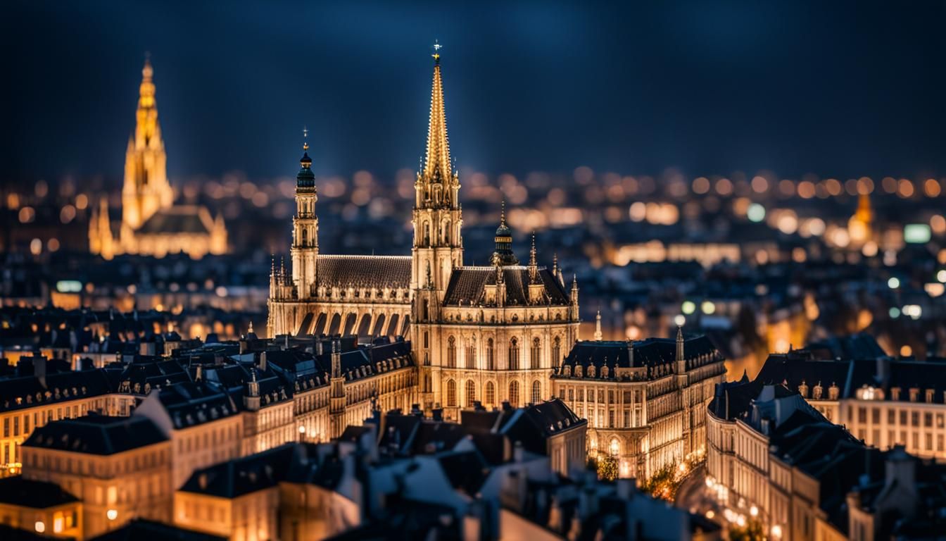 Detailed Brussels Landscape in Professional Photography Styl...