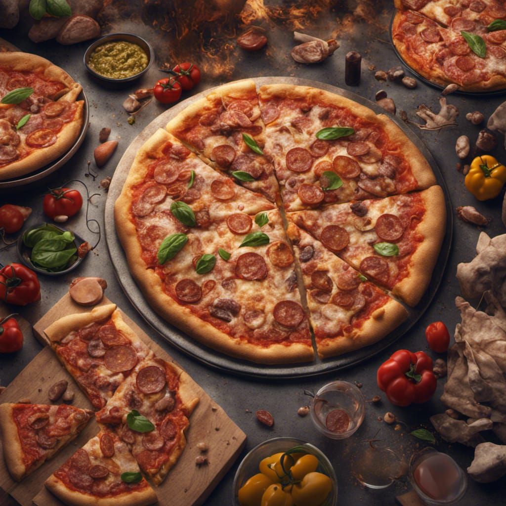 Detailed Pizza: Fantasy Concept Art in Deep Color