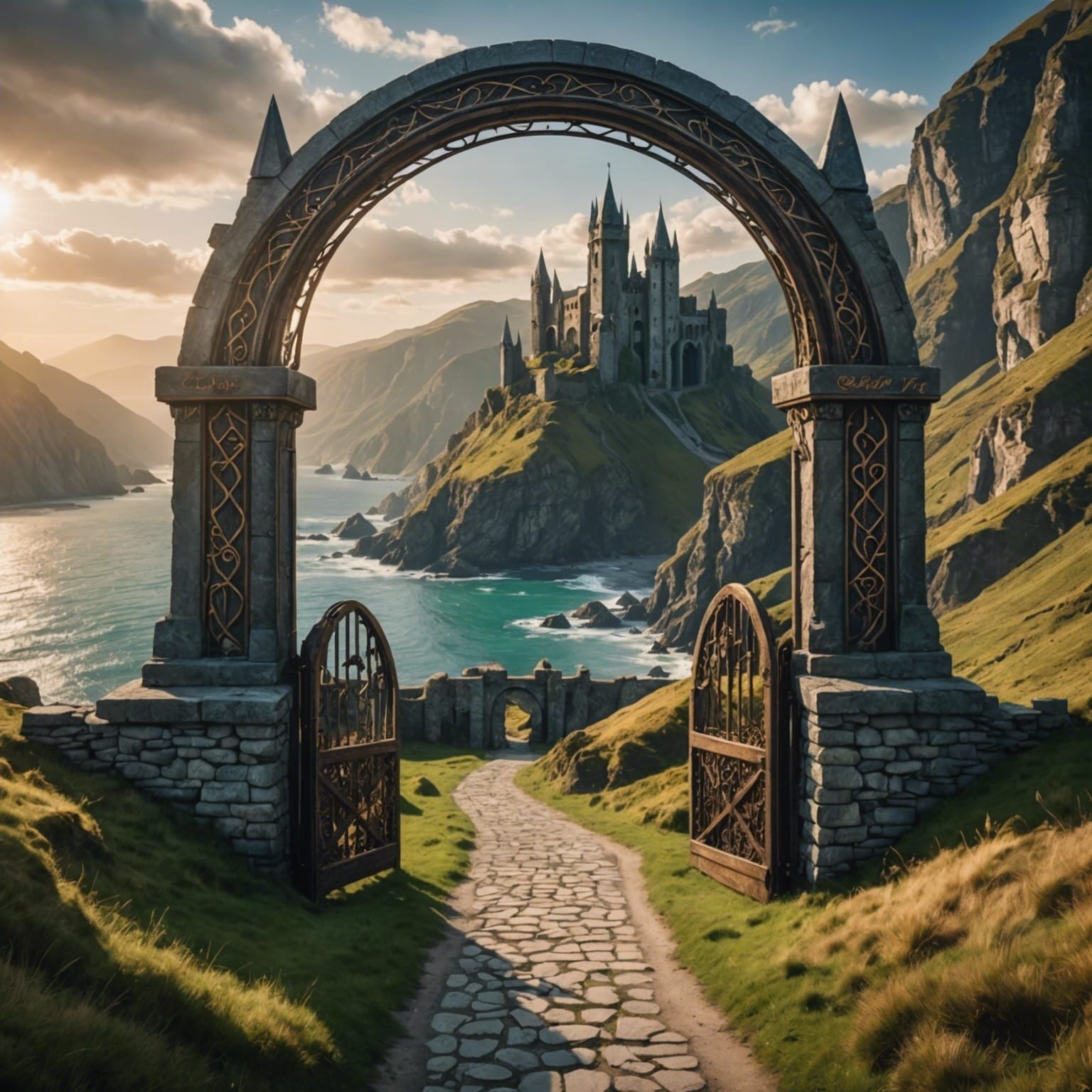 Epic Lord of the Rings Gate in Valley