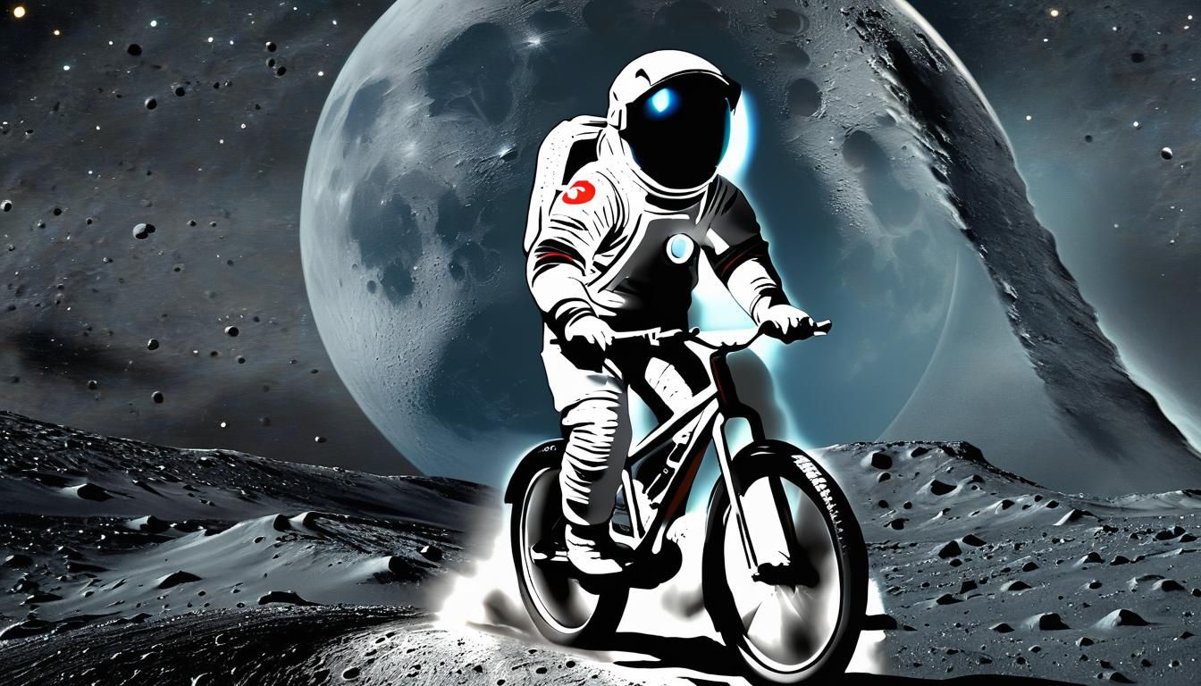 Pajama Rider on the Moon: A Whimsical Space Adventure