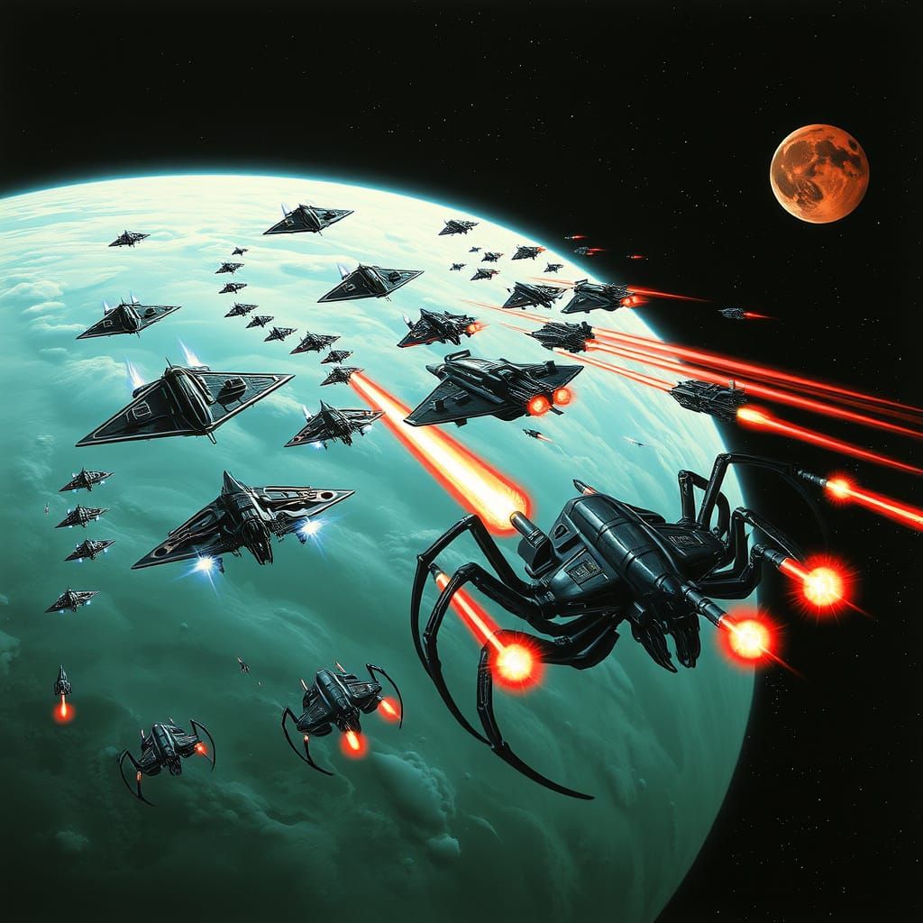 Epic Space Battle: Human vs. Alien Spaceships