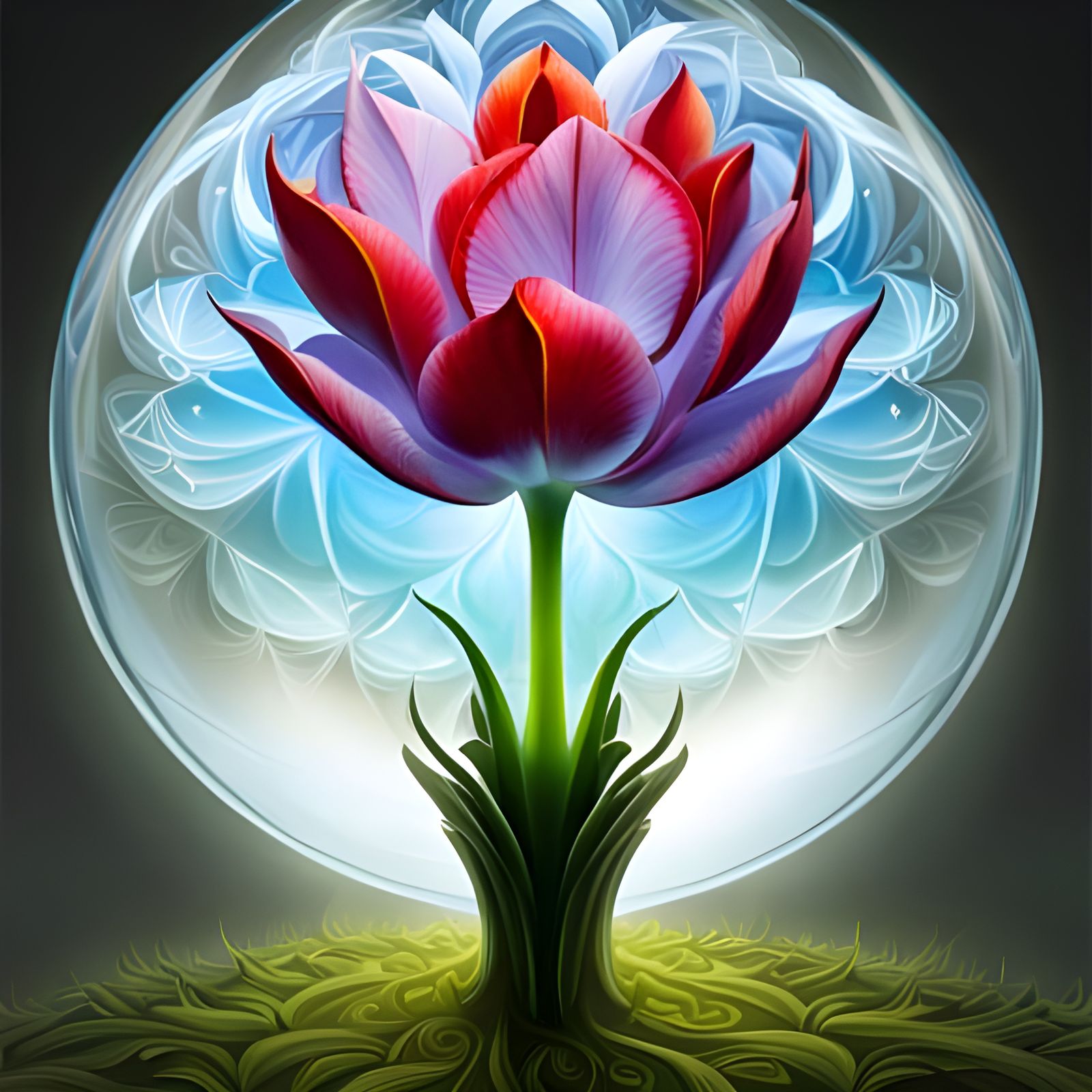 Tulip in a Bubble: Hyperdetailed Fantasy Art