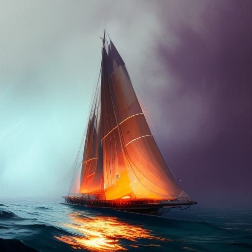 Night Sailing Concept Art in Unreal Engine 5