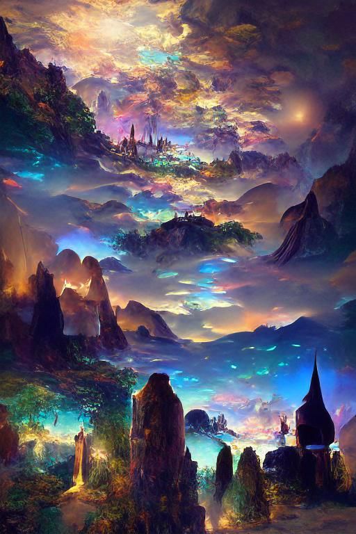 Ethereal Castles in the Clouds: Hyperrealistic Digital Art