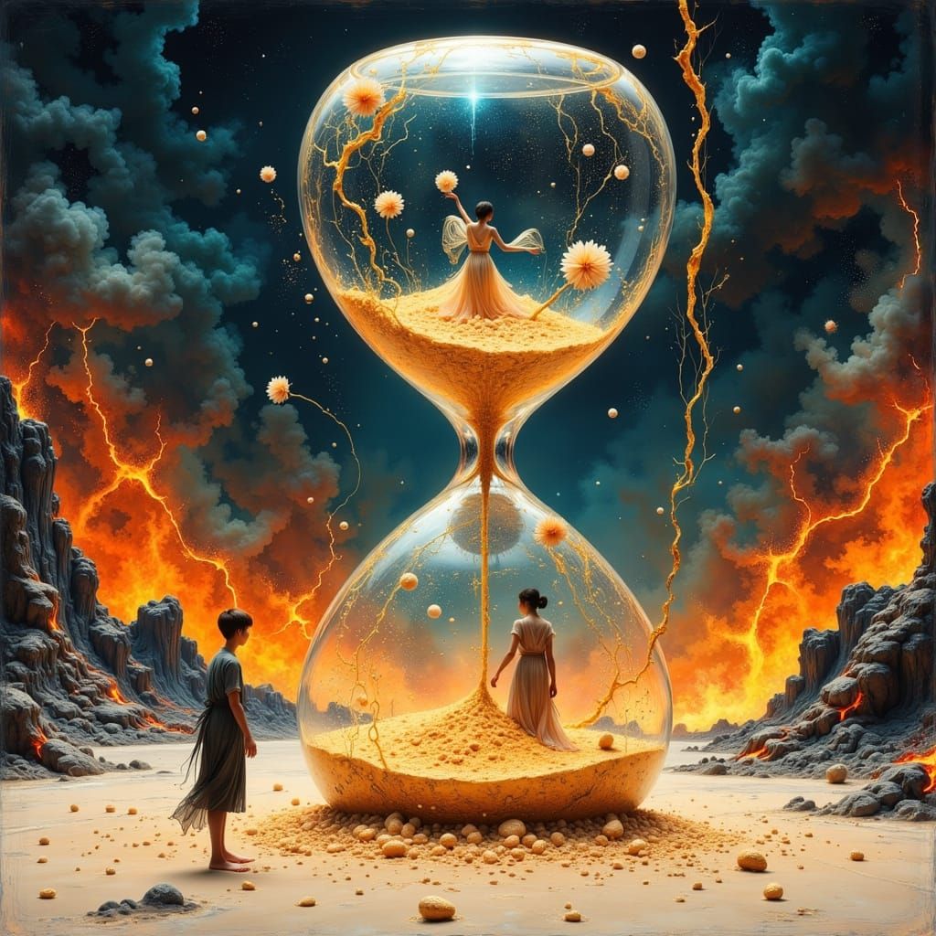 Hourglass People in Volcanic Landscape: Hyperkraximalismus S...