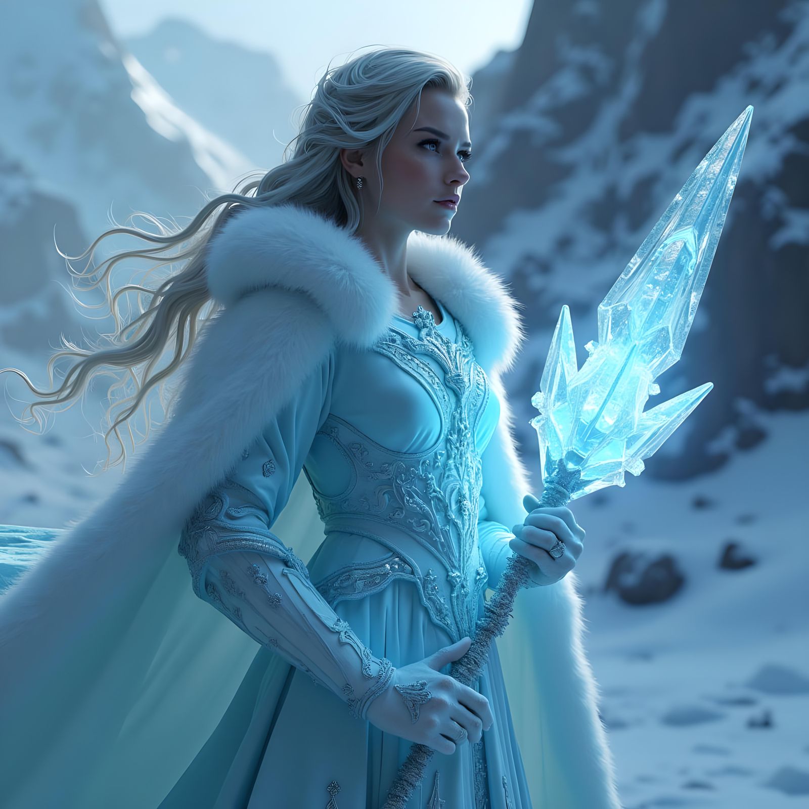 A cinematic photo of a hyperrealistic over-the-shoulder view...