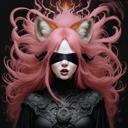 Fox-Girl Ablaze in Volcanic Hellscape