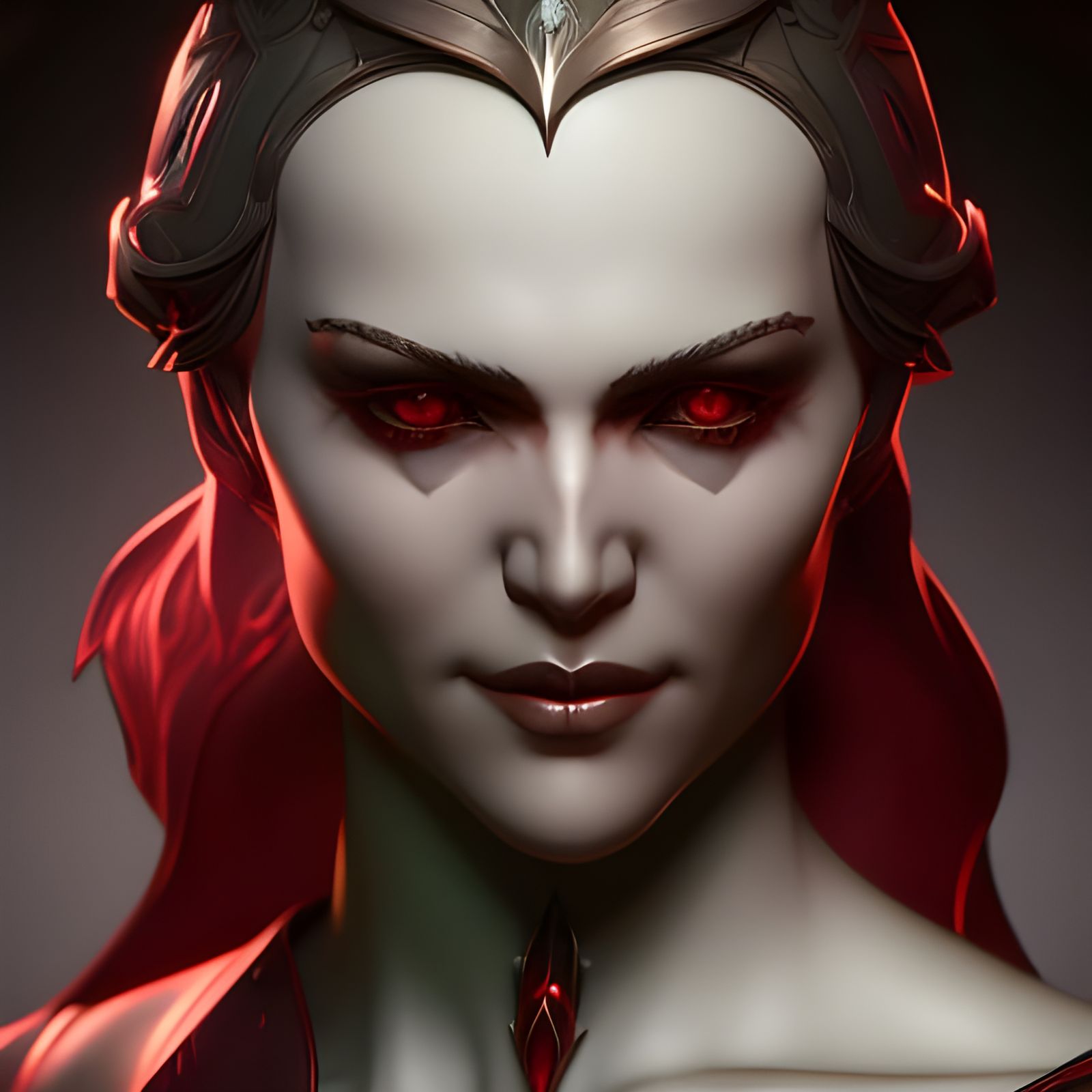 Bloody Vampire Portrait in Art Nouveau Style