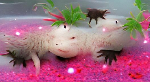 Curious Axolotl Portrait