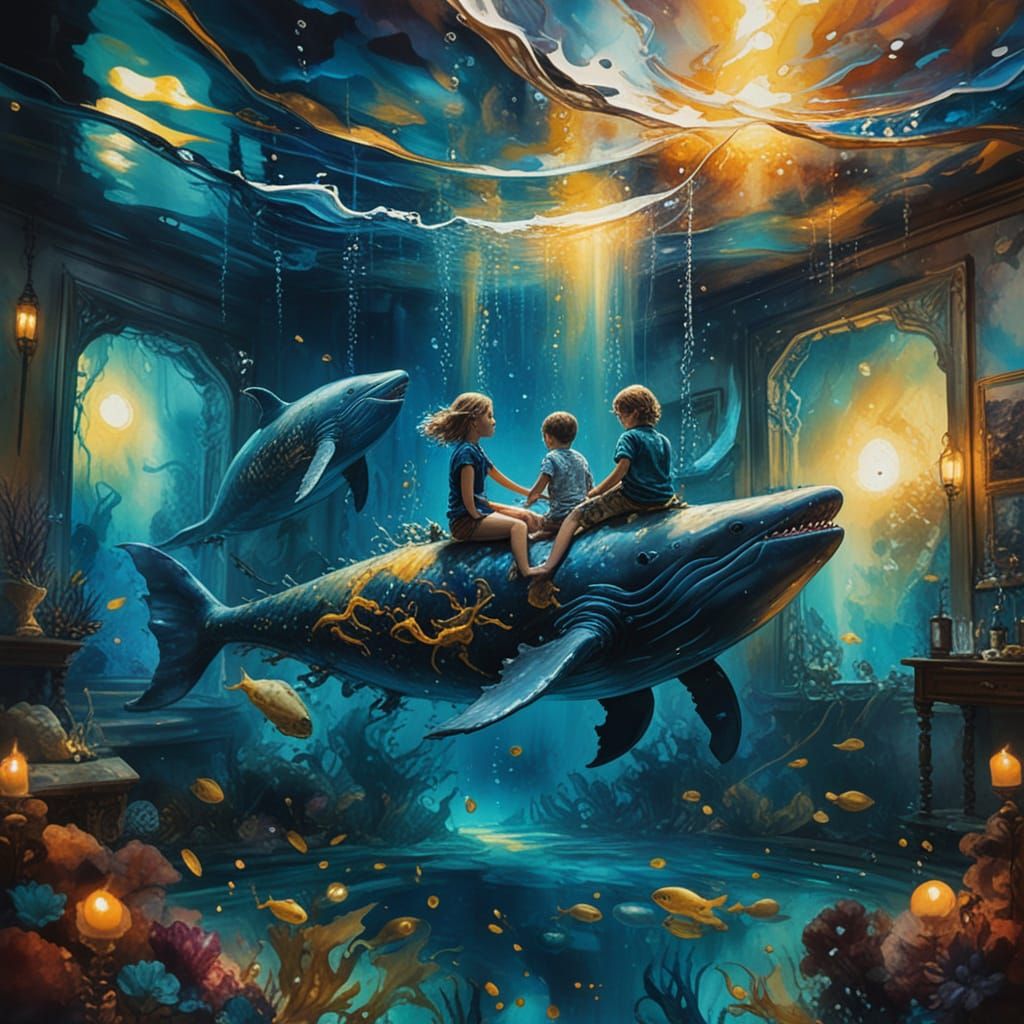 Whimsical Underwater Adventure in Alcohol Ink Art