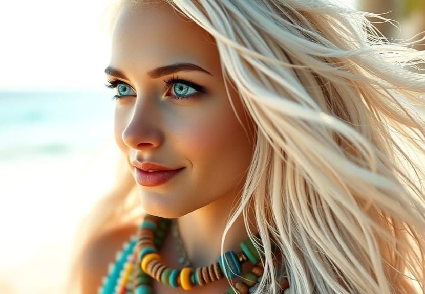 Angellic Native Goddess in Dappled Sunlight