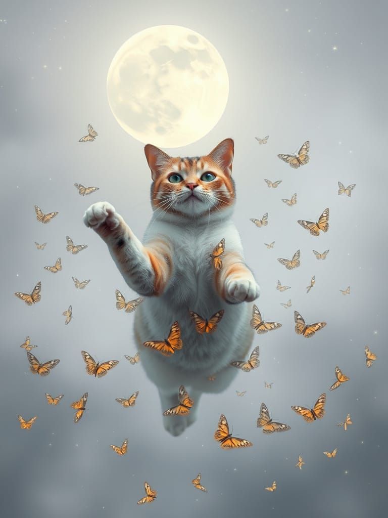 Moths Dance Under Starry Night Sky