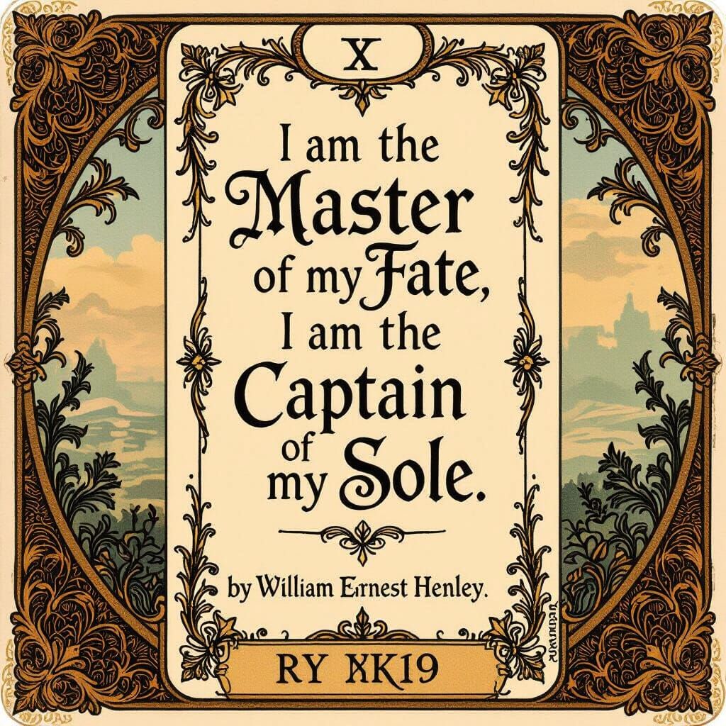 Victorian Tarot Card: Master of Fate, Captain of Soul