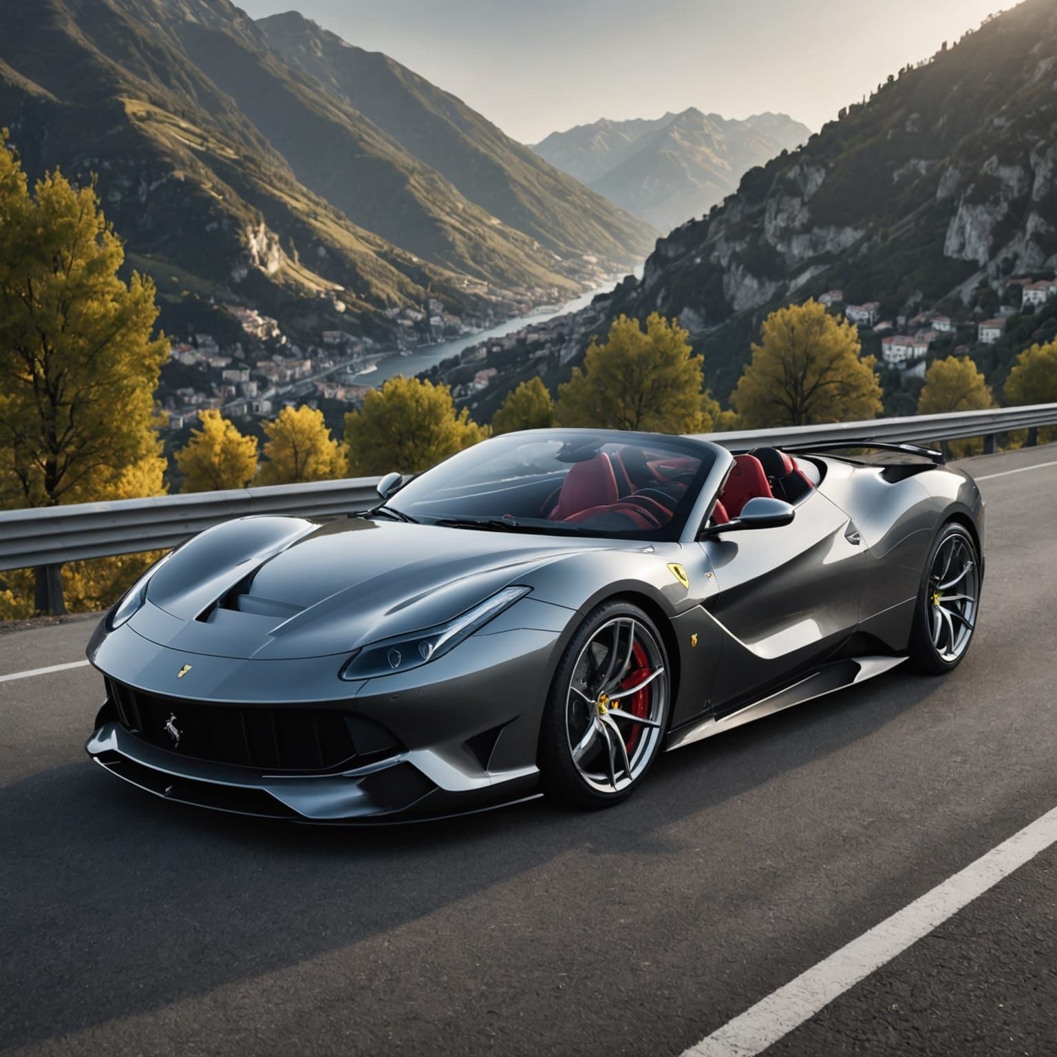 Futuristic Ferrari Gran Turismo Convertible