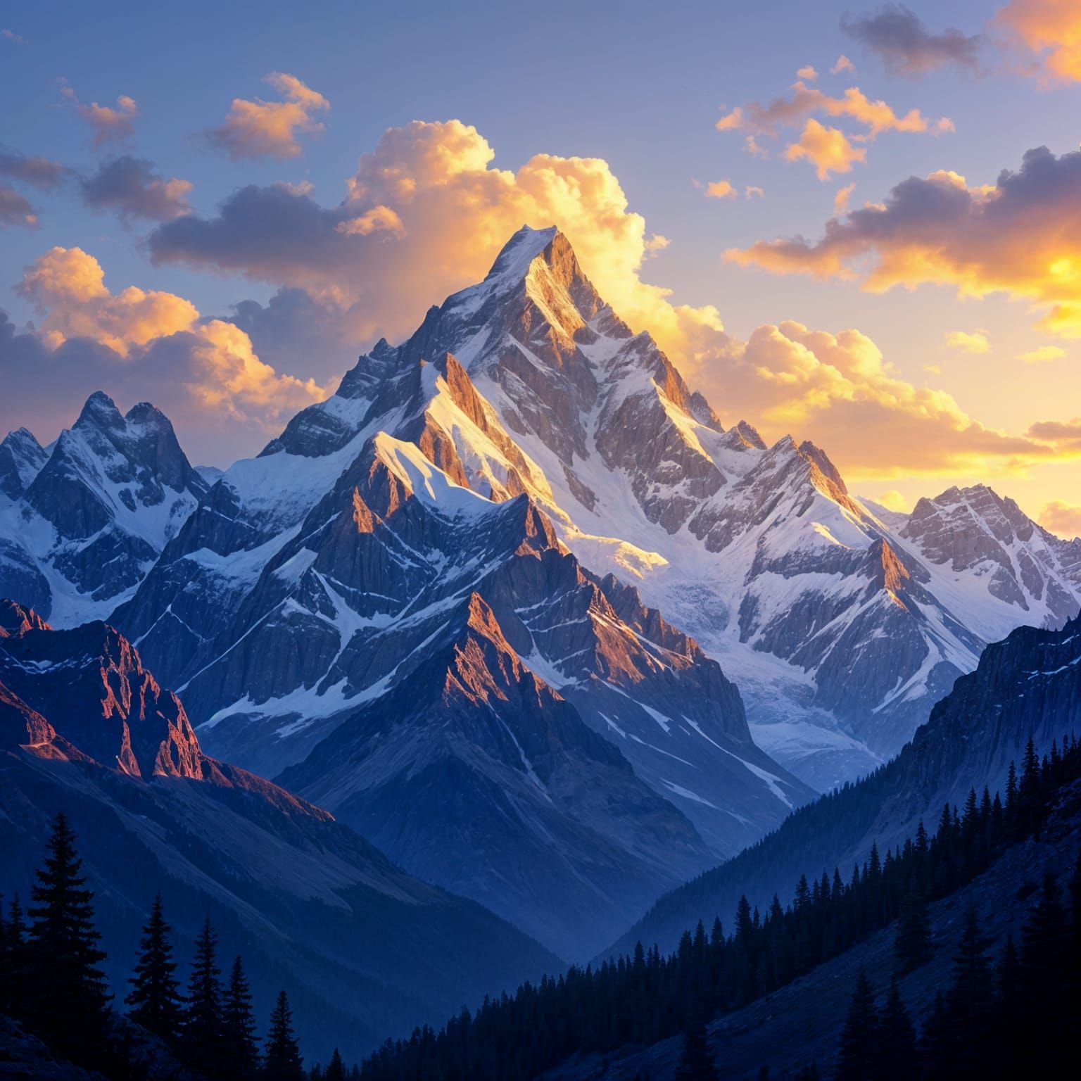 Majestic Mountain Landscape with Incredible Clarity