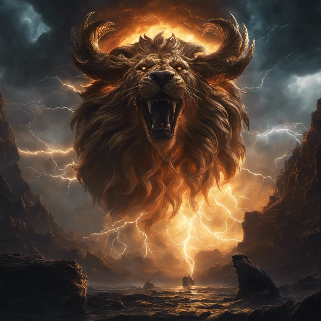 Jupiter, God of Storms, Dark Fantasy Art