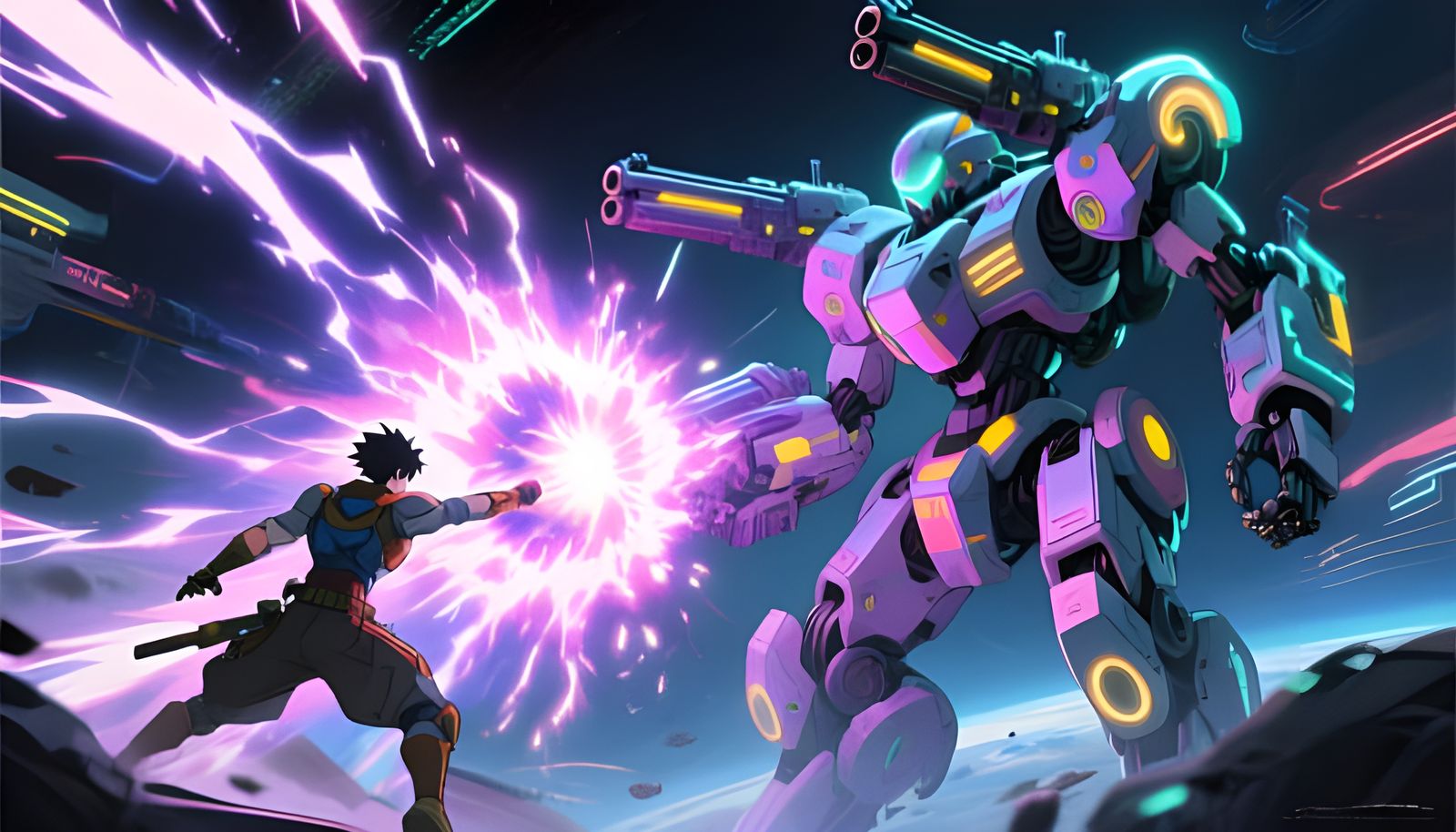 Anime Sci-Fi Showdown: Warrior vs. Robot
