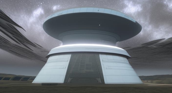 Alien Ship Slowly Descending