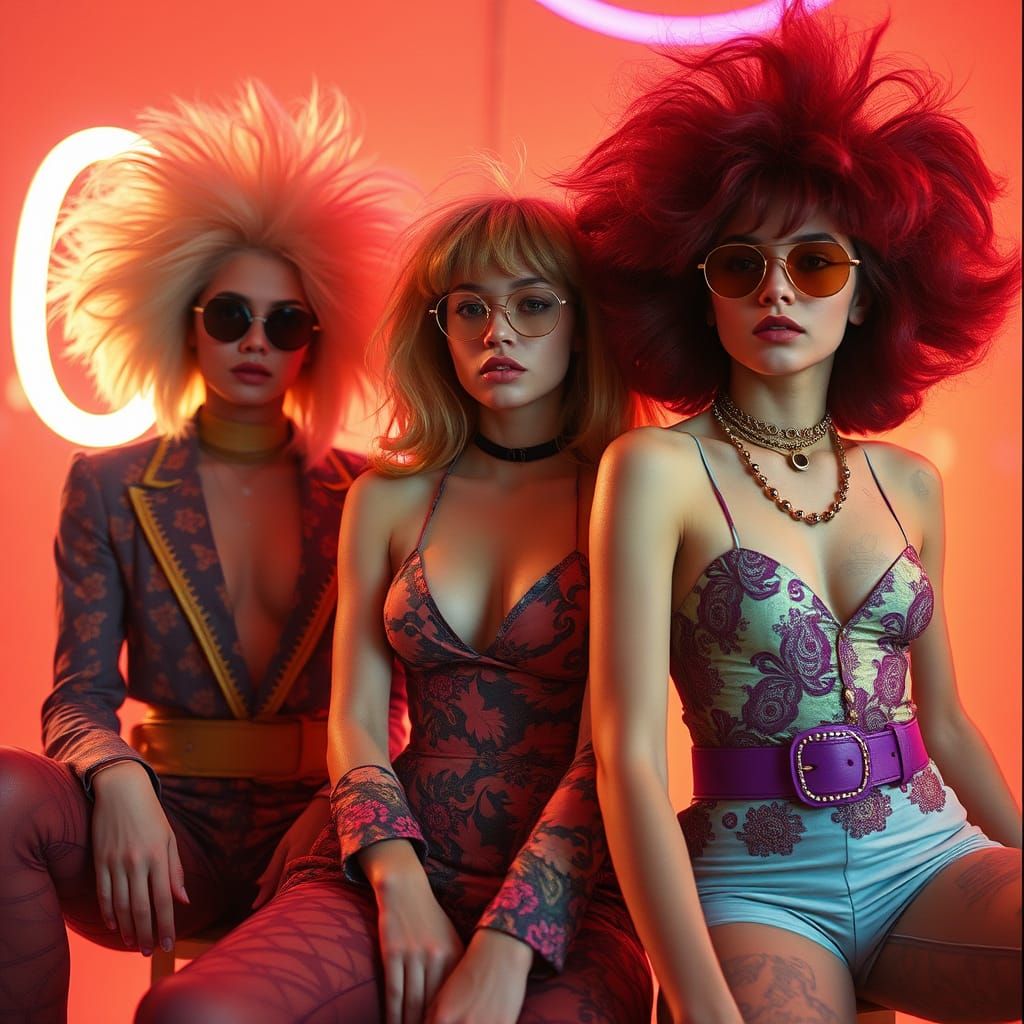 Retro-Futuristic Models in Dreamlike Settings