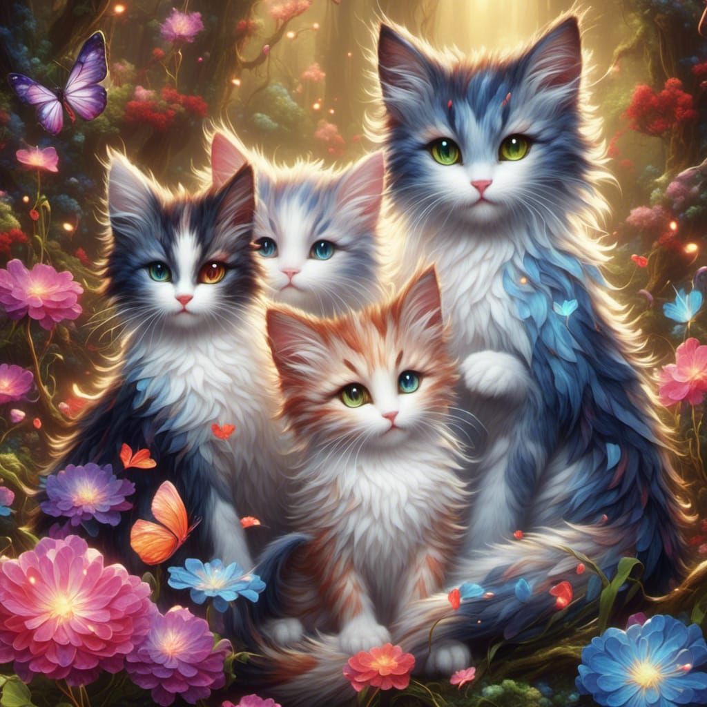 Cats with a Glowing Aura