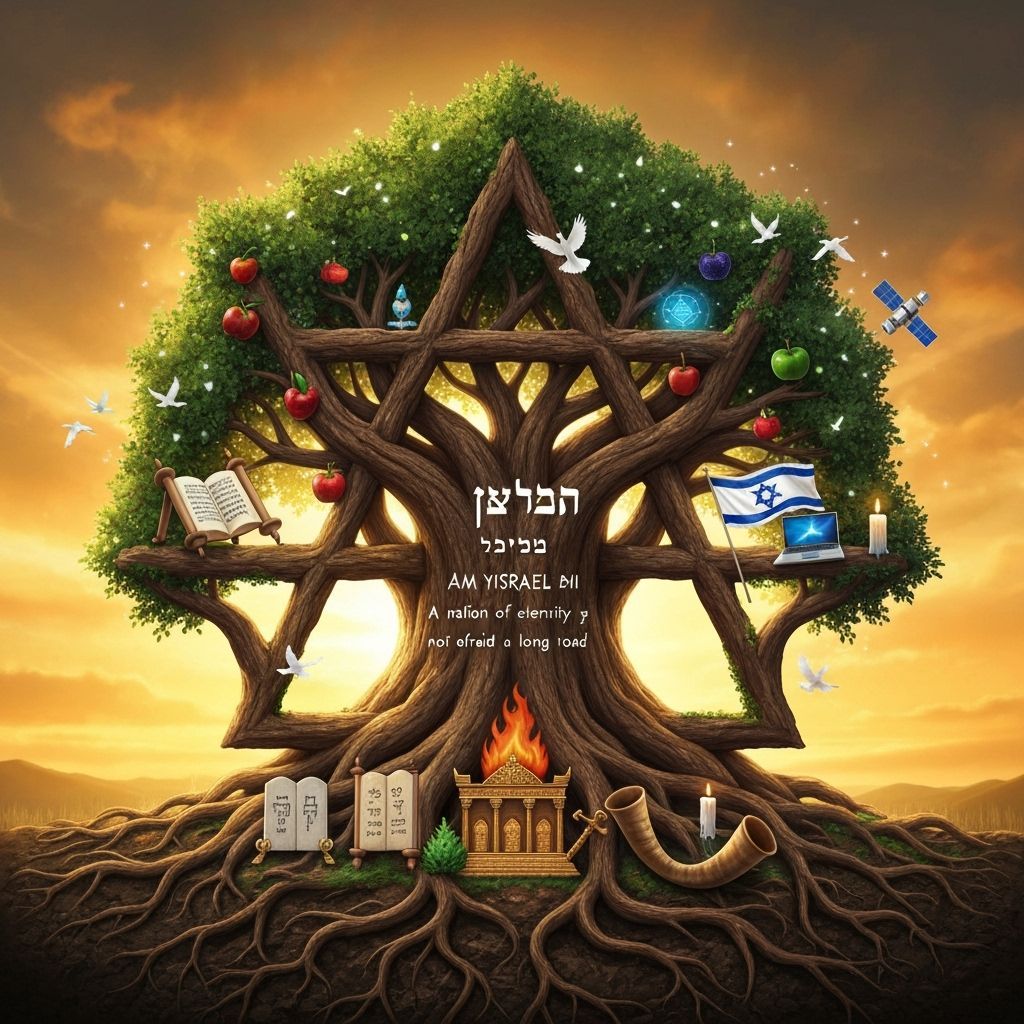 Star of David Tree: Realistic Fantasy Art