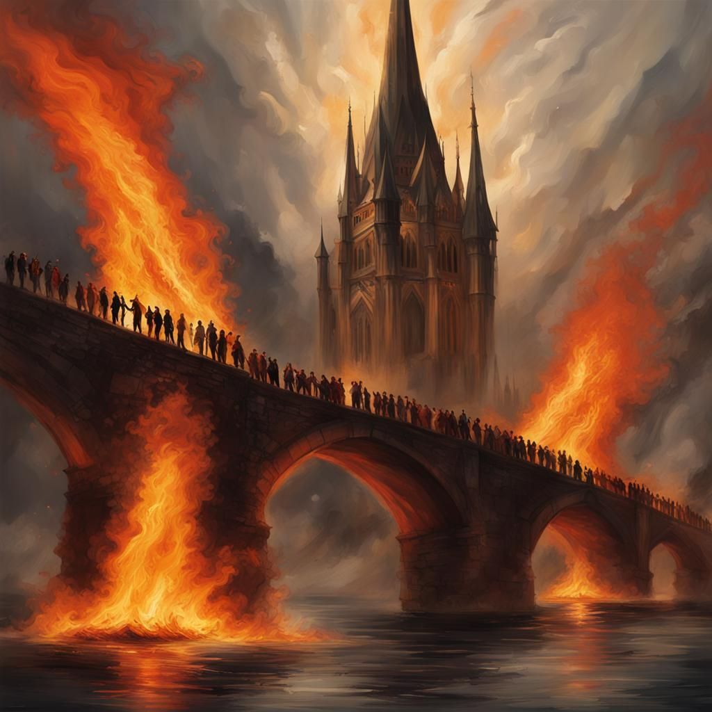 Inferno Engulfs Tower: A Dance Around the Fire