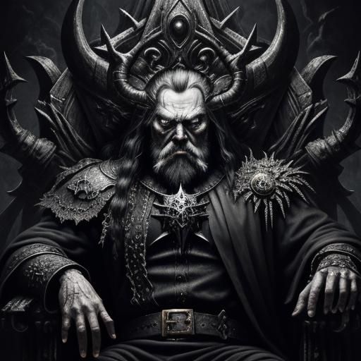 Enraged Evil Santa in Hellish Throne Room