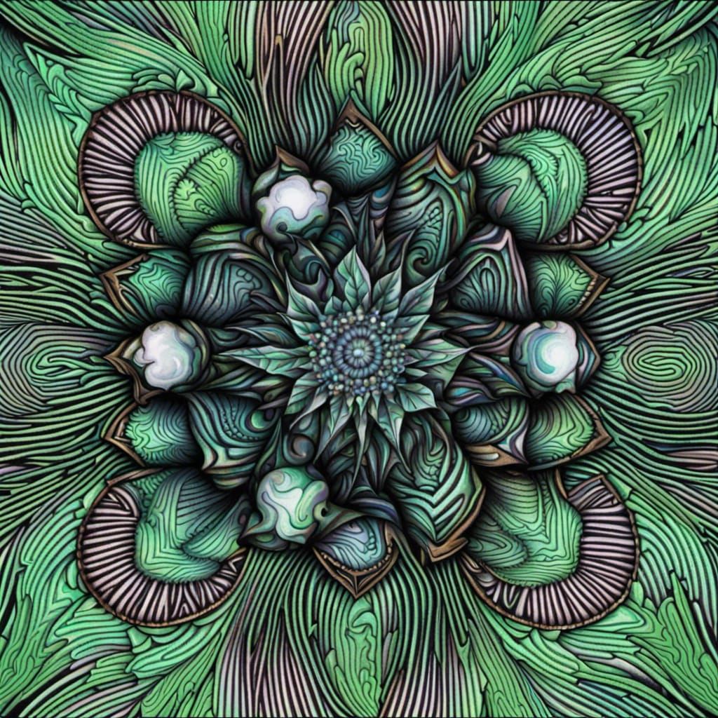 Crystalline Sativa Flower in Morning Sun: Macro Photography