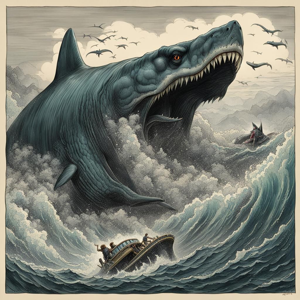 Leviathan Sea Monster vs. Megalodon
