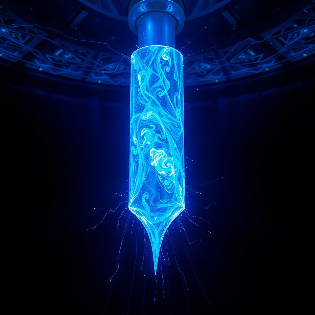 Mesmerizing Futuristic Hologram in Electric Blue