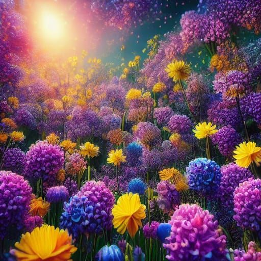 Spring Florals in Vibrant HDR