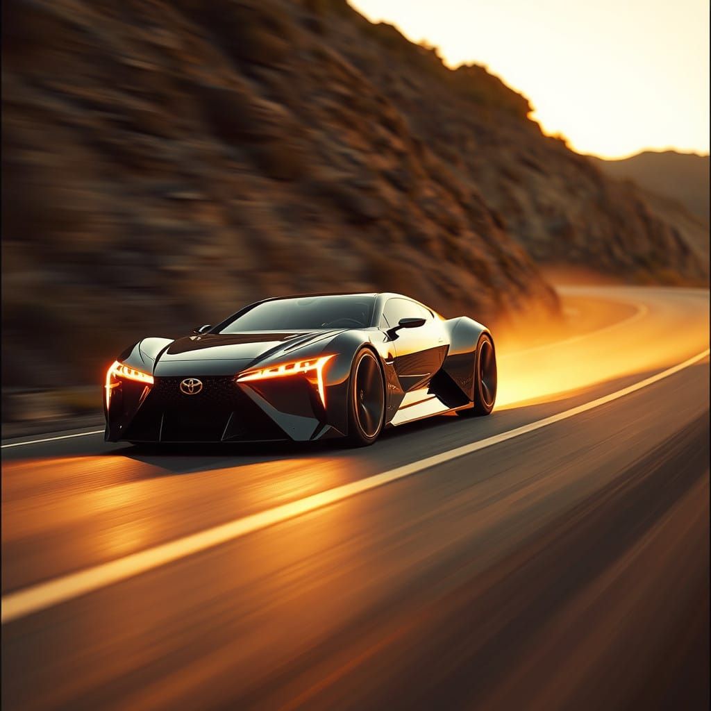 Futuristic Toyota Century Supercar in Epic Cinematic Lightin...